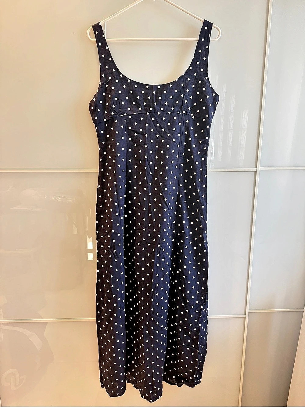 Altard State Polka Dot Maxi Dress in Navy & White Size Medium